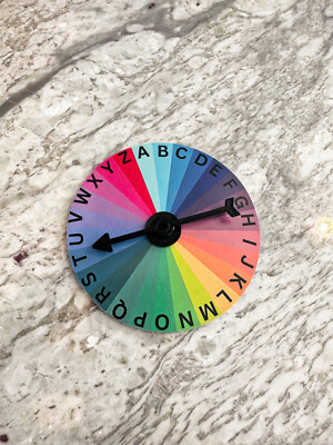 Alphabet Spinner Decision Maker Random Problem Solver Colorful Handmade
