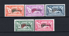 FRENCH ANDORRA YVERT 19 / 23 " LIBERTY AND PEACE 5 VALUES 1931 " MNH VF R655