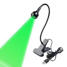 3W 530nm Green Light Flexible LED Table USB Gooseneck Clip Fishing Green Lamp