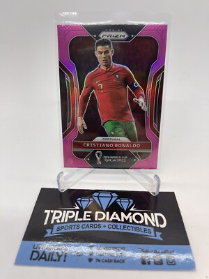 2022 Panini World Cup Prizm Cristiano Ronaldo Pink SP #175