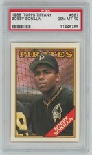 1988 Topps Tiffany Bobby Bonilla PSA 10 Pittsburgh Pirates #681