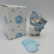 Encore Snow Buddies Buddy w/ Joy Sign 94273 Christmas Ornament NIB 1999 NOS VTG