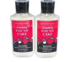 Lot of 2 Bath Body Works Strawberry Pound Cake Super Smooth Body Lotion
