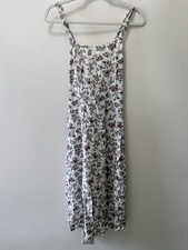 Vintage Y2K American Eagle Floral Jumper Midi Sun Dress Cottage Peasant Beach S