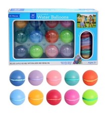 Make Market Reusable Water Balloons, 20 Pieces, Mesh Storage Bag, Age 3