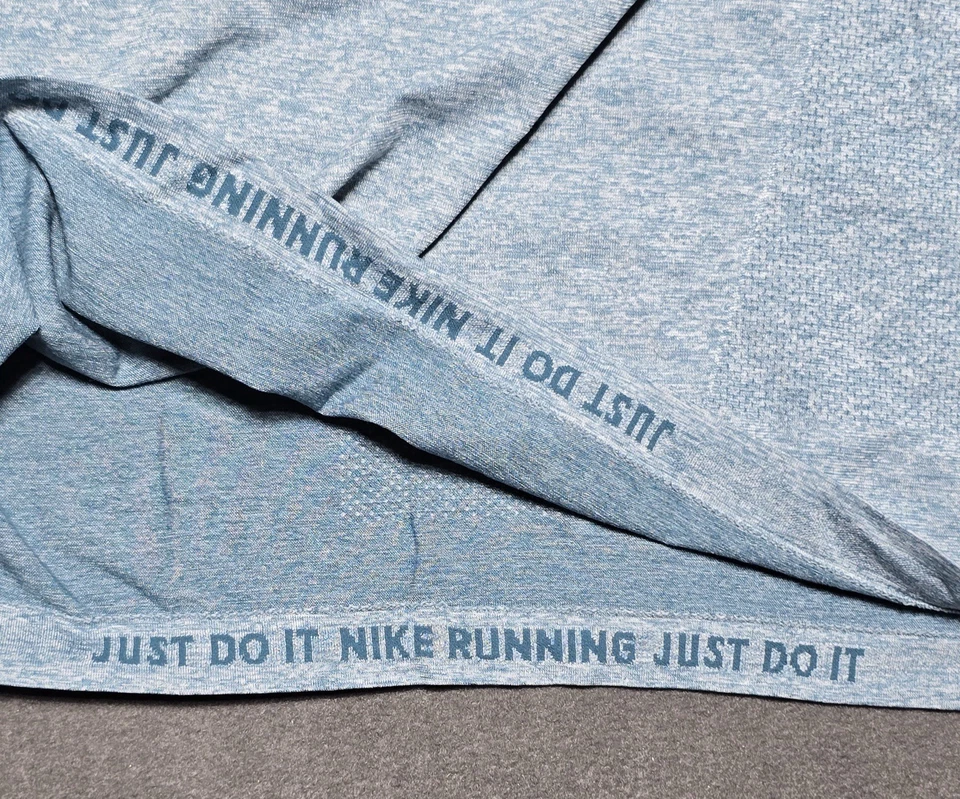 Nike 1/4 Zip Running Shirt Womens Large Blue Pullover Sweatshirt Dri-Fit - Image 3 of 4