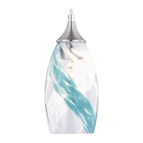 Vaxcel Lighting P0278 Nickel Milano Single Light 5"W Pendant With A Glass Shade - Picture 4 of 9