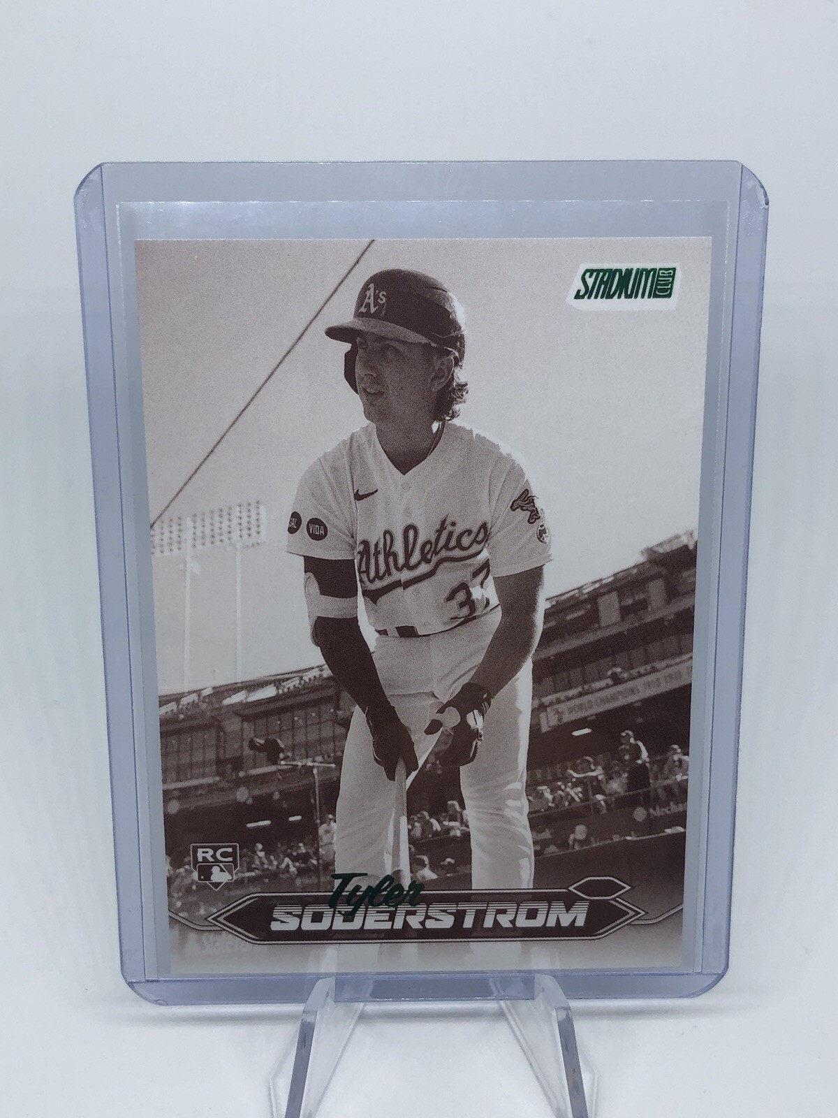 Tyler Soderstrom 2024 Stadium Club Sepia 215 Oakland Athletics Rookie RC A’s