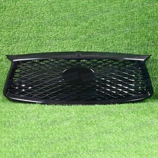 For 2017-2018 INFINITI Q60 Gloss Black Front Bumper Grille Without Camera Option