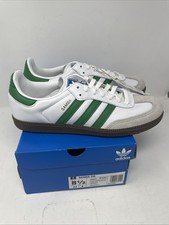 Adidas Originals Samba OG Shoes Men's Size 8.5 Cloud White Green IG1024 NWB