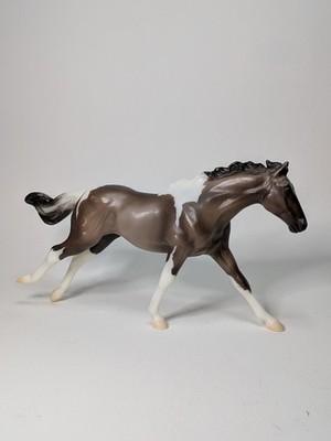 BREYER 2019 Freedom Series Running Grulla Paint Horse 1:12 Scale Toy Model Used