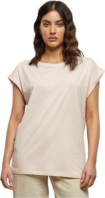 NWT Urban Classics Women's Ladies Extended Shoulder Tee T-Shirt, Pink, S