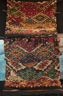 Tai Lue Silk Ceremonial Textile Hand-Woven Backstrap Loom Laos 23x94 Vintage