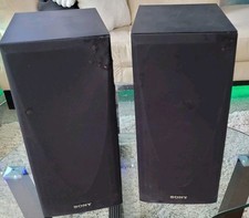 Vintage Sony SS-D117 Bookshelf Speakers Blackwood 17  Wired 70 Watts 6ohm 3way