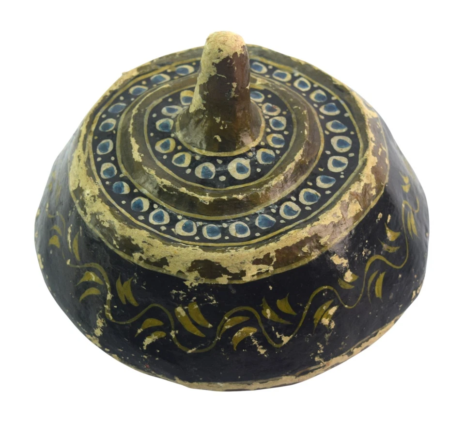 Vintage Decorative Handmade Paper Mache Box With Beautiful Painting. G72-44 - Image 3 of 4