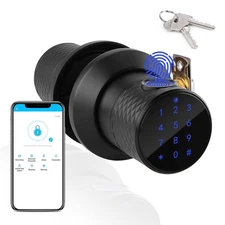 Fingerprint Door Knob, FITNATE Smart Fingerprint Lock with Tuya App Control,2...