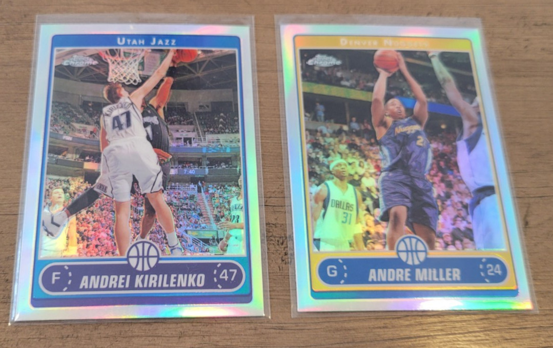 ANDREI KIRILENKO & ANDRE MILLER 2006-07 TOPPS CHROME REFRACTOR CARDS #32 & #97