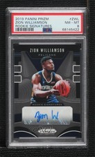2019-20 Panini Prizm Rookie Signatures Zion Williamson #RS-ZWL PSA 8 Auto 0ls