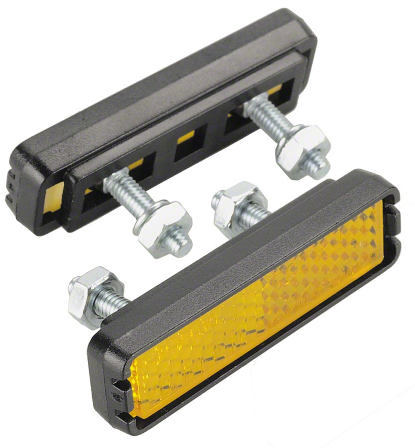 Wellgo Bolt-On Pedal Reflectors Set for Bike Pedals - Durable Hardware - Safety