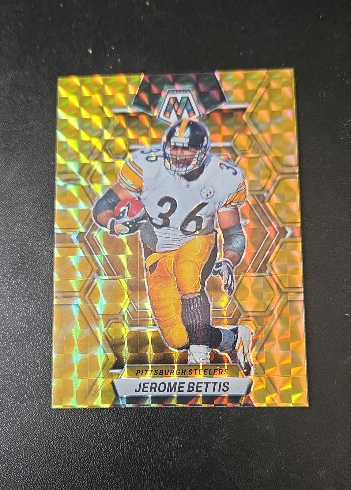 2023 Panini Mosaic - Jerome Bettis #209 Reactive Yellow Mosaic Prizm