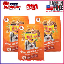 3 Pack, Purina Friskies Tender and Crunchy Dry Cat Food Flavors of Chicken 16 lb
