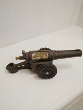 Vintage Conestoga Big-Bang Carbide Toy Cannon Military Green - Missing Top Flint