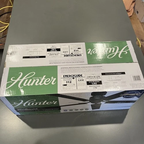 Hunter Fans - Windbound - Unopened 52 Inch 5 Blade Ceiling Fan and Pull Chain In - Picture 1 of 6