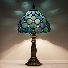 Small Tiffany Lamp Stained Glass Desk Lamp Vintage Tiffany Bedside Table Lamp...