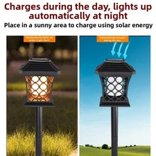 Outdoor Solar Torch Light with Realistic LED Flame Effect and Waterproof Design
