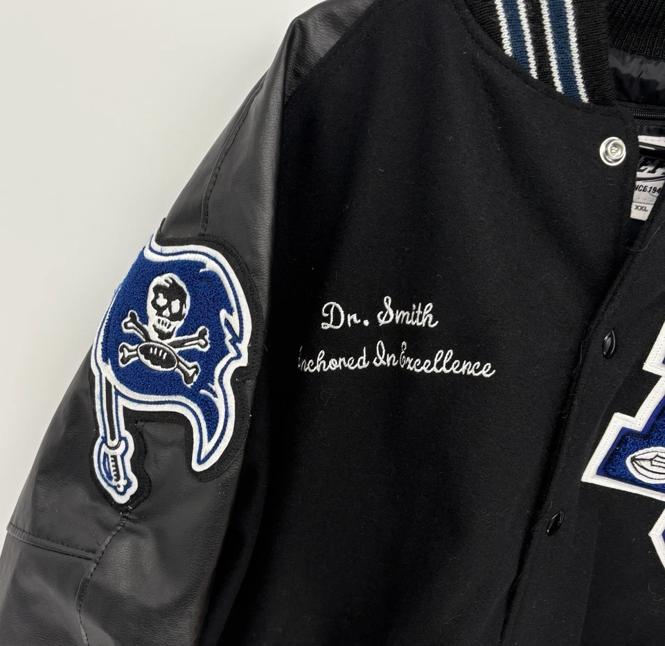 Neff FC High School Letterman Jacket Wool Varsity Bomber Academia Prep Men XXL - Image 4 of 4