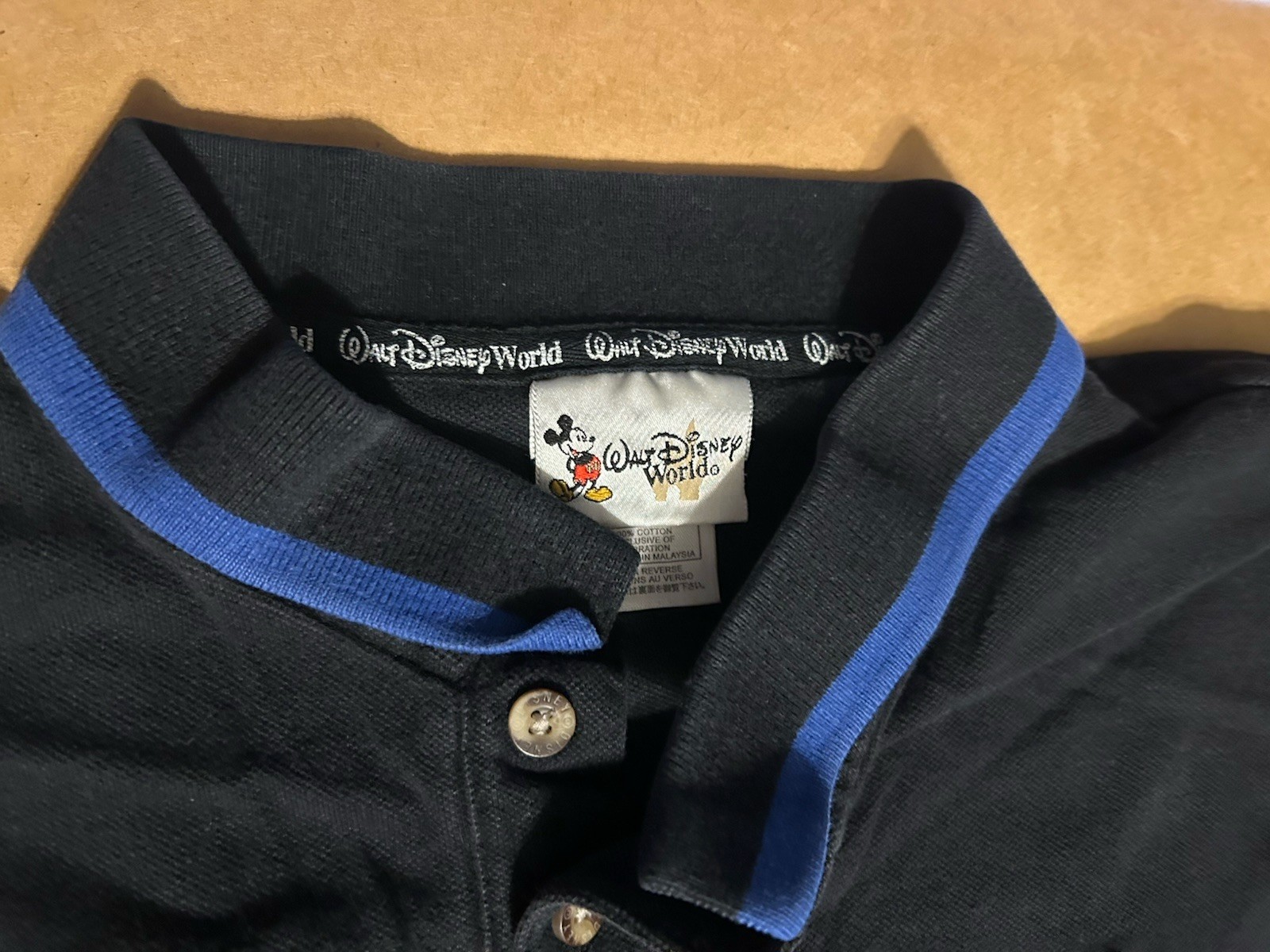 VTG Walt Disney World Polo Shirt Men 2XL Black Short Sleeve Castle Fireworks thumbnail 15