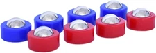 GoSports Shuffle Board Mini Roller Replacement Set of 8 Rollers Red, Blue 