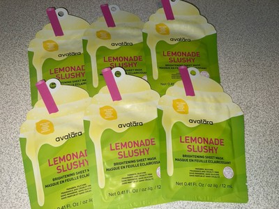 Lot Of 6 Avatara Lemonade Slushie BRIGHTENING Sheet Masks New KIDS