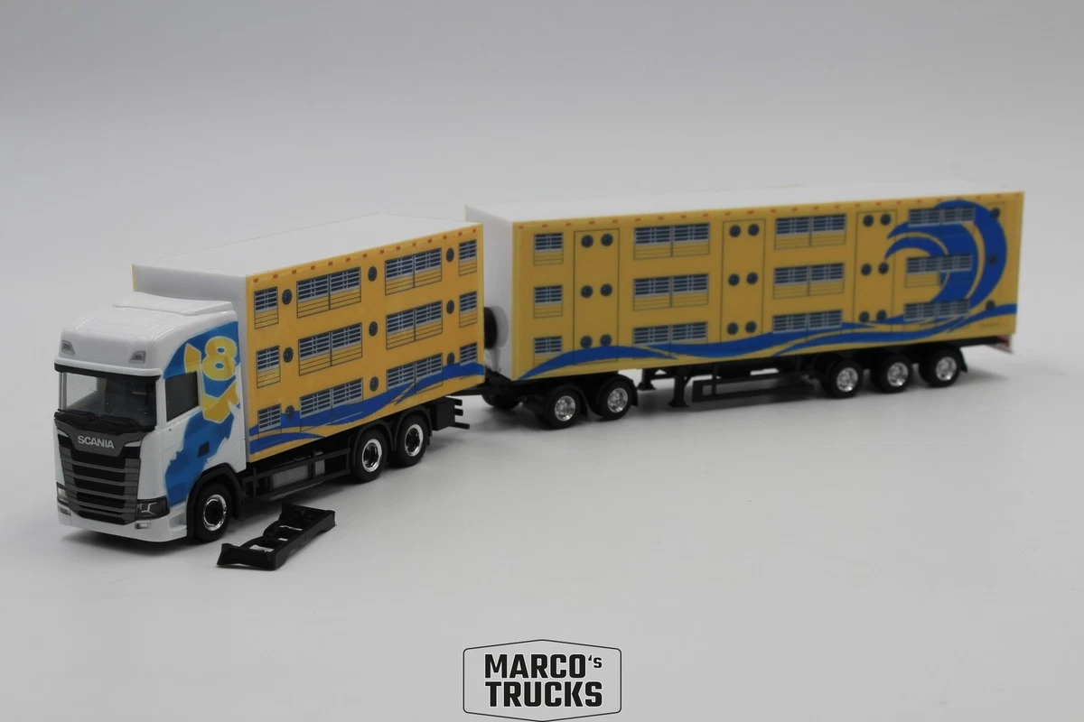 HERPA HO 1/87 Camion Man Tga Xxl Sz Kubler Spedition Goldhofer Tieflader #151993 EUR 67,99 - FR