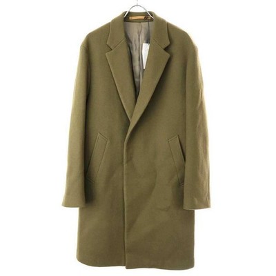 SCYE 24AW Super 140's WOOL MELTON TAILORED COAT 1124-73015 KHAKI 38 Used MESC-0