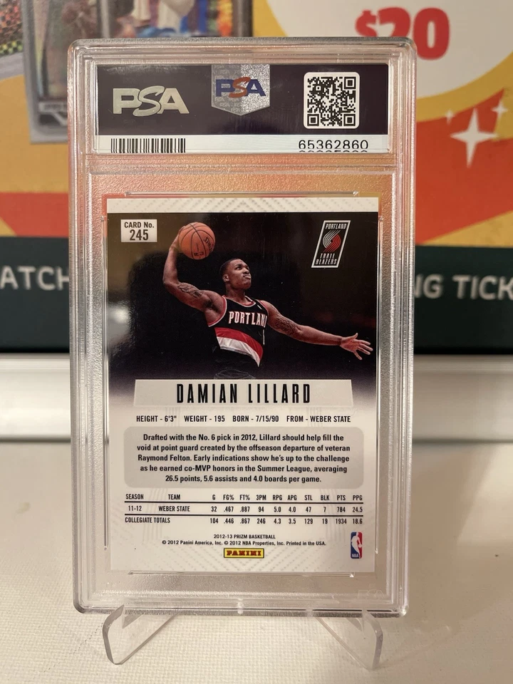 2012-13 Panini Prizm Damian Lillard Rookie PSA 9 - Blazers HOFer🔥 - Image 3 of 3