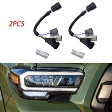 LED Headlights Conversion Harness Adapters Plug Set For 2016-2023 Toyota Tacoma