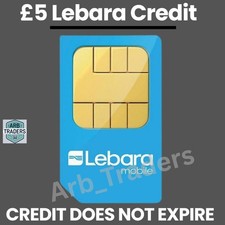 Lebara PAYG UK SIM Card – £5 Credit Added – Credit Lasts Until Used- No Contract