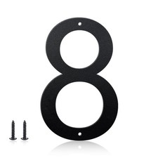 4 Inch House Numbers and Metal Letters for Outdoor Signs, 4 Inch, Black 8