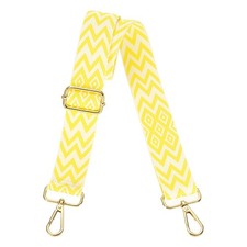 Purse Straps Replacement Crossbody with Light Gold Buckle, Bright Yellow