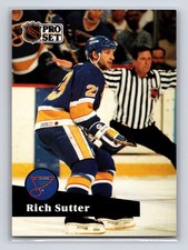 1991-92 Pro Set - Rich Sutter #217 St. Louis Blues Hockey Card
