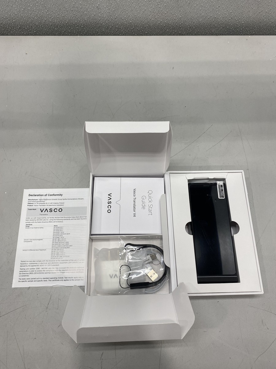 Vasco Translator V4 翻訳機 付属品 Black Onyx Vasco V4 Universal Translator with 112 Languages - Black