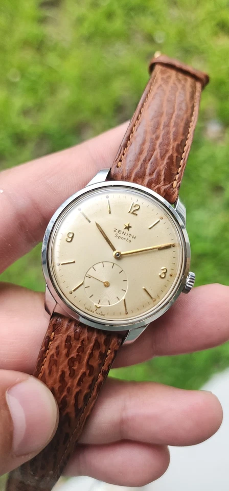 Vintage Zenith Sporto Cal 40 Men's 35mm Manual Wind Mechanical Watch Working - Image 3 of 4