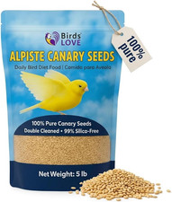 Alpiste Canary Seed 100 Pure, Non-Gmo, Double Cleaned Food for Canaries, Finc