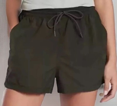 Women s ATHLETA Nylon Pull On Expedition Shorts Sz 6 Olive Green Pockets Stretch