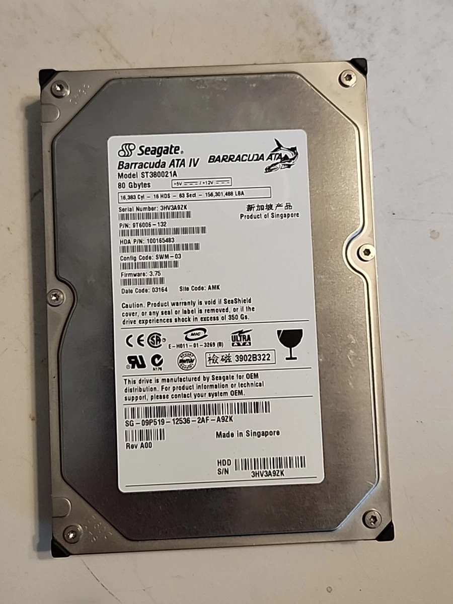 Seagate 80 GB Internal Hard Disk Drives for sale | eBay