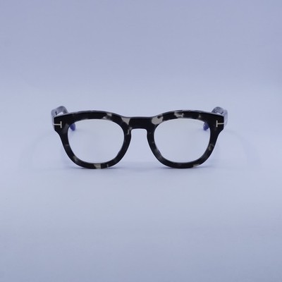 Tom Ford FT5873-B 005 Black Havana/Clear Blue Light Block  display picture 3