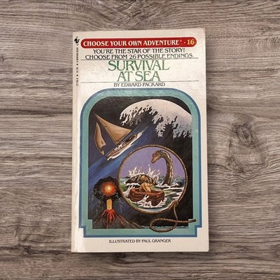 Choose Your Own Adventure Survival At Sea  #16 Edward Packard 1982 Bantam CYOA