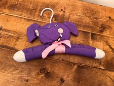 Vintage Kid's Clothes Hanger Circus Elephant Plush Fabric Baby Nursery Hanger