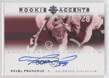 2020 Upper Deck Ultimate Collection Rookie Accents /99 Pavel Francouz Auto um0